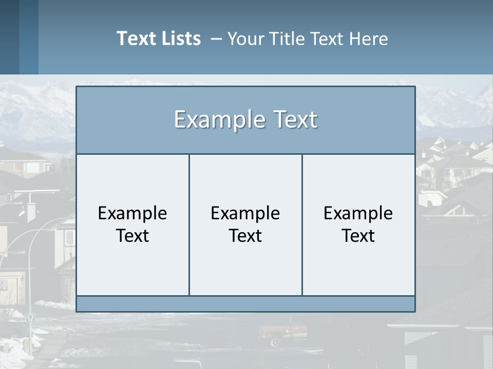 A Large Group Of Houses With Mountains In The Background PowerPoint Template