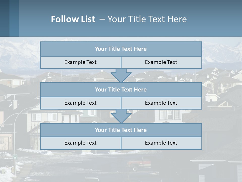 A Large Group Of Houses With Mountains In The Background PowerPoint Template