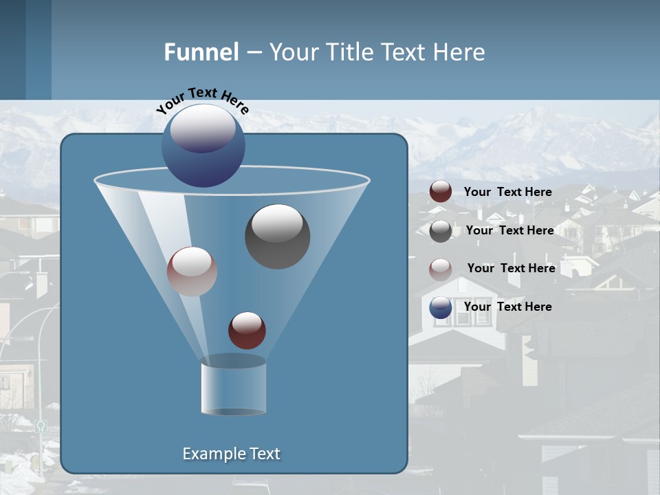 A Large Group Of Houses With Mountains In The Background PowerPoint Template