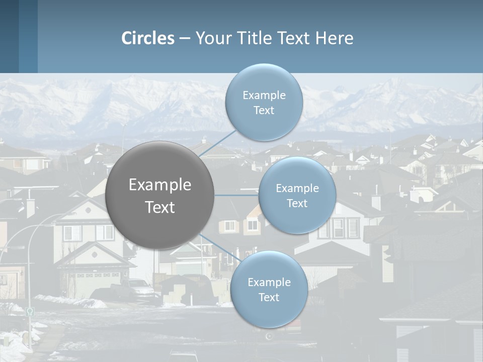 A Large Group Of Houses With Mountains In The Background PowerPoint Template