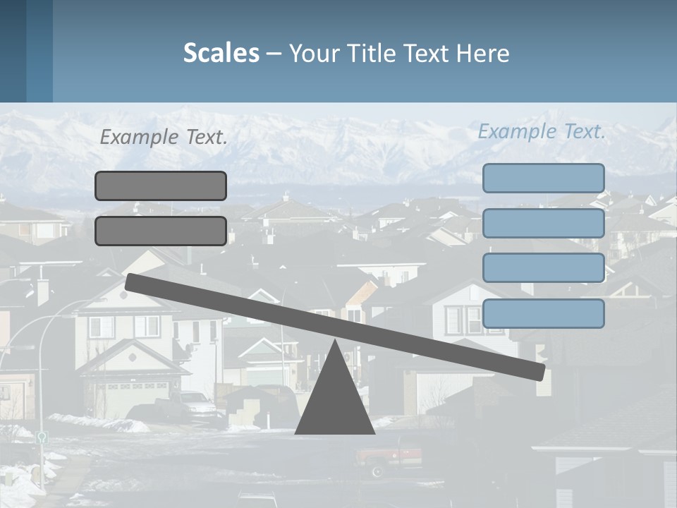 A Large Group Of Houses With Mountains In The Background PowerPoint Template