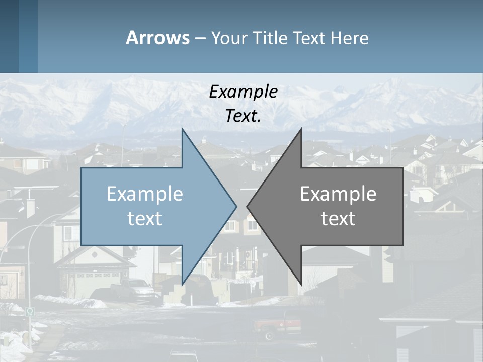 A Large Group Of Houses With Mountains In The Background PowerPoint Template