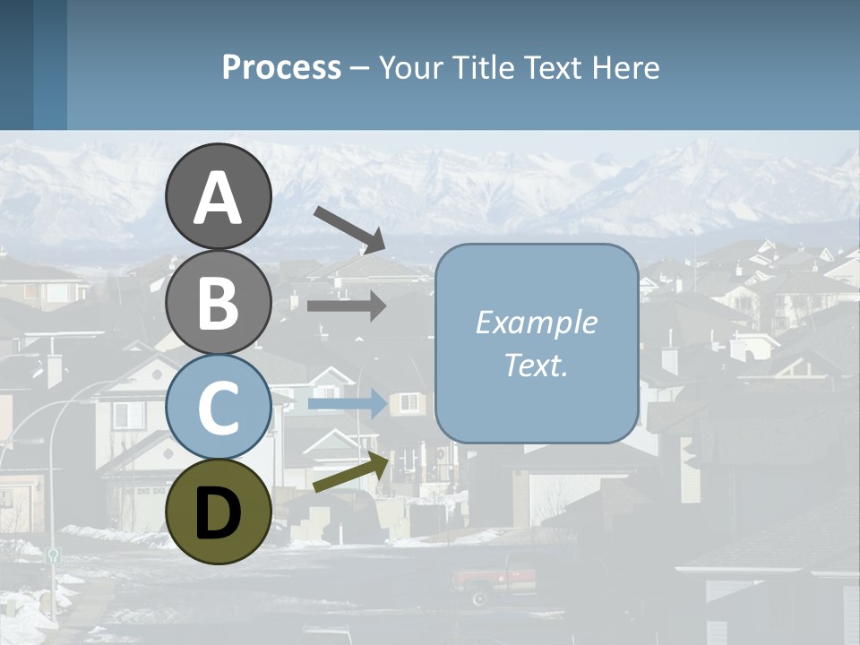 A Large Group Of Houses With Mountains In The Background PowerPoint Template