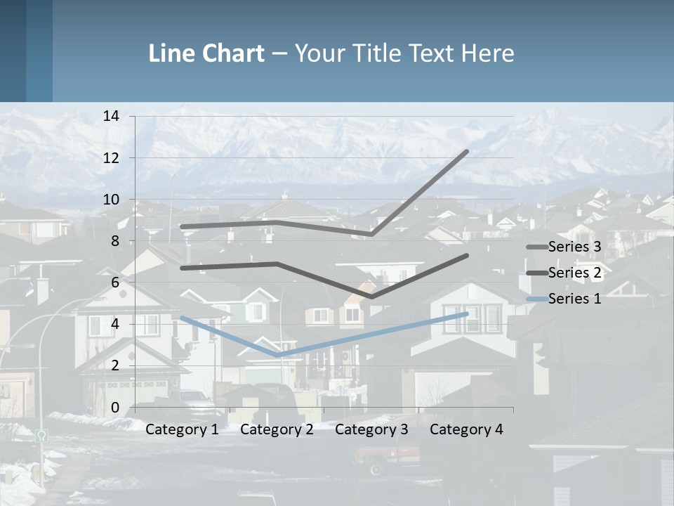 A Large Group Of Houses With Mountains In The Background PowerPoint Template