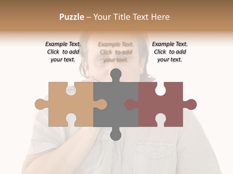 A Man Is Talking On A Cell Phone PowerPoint Template