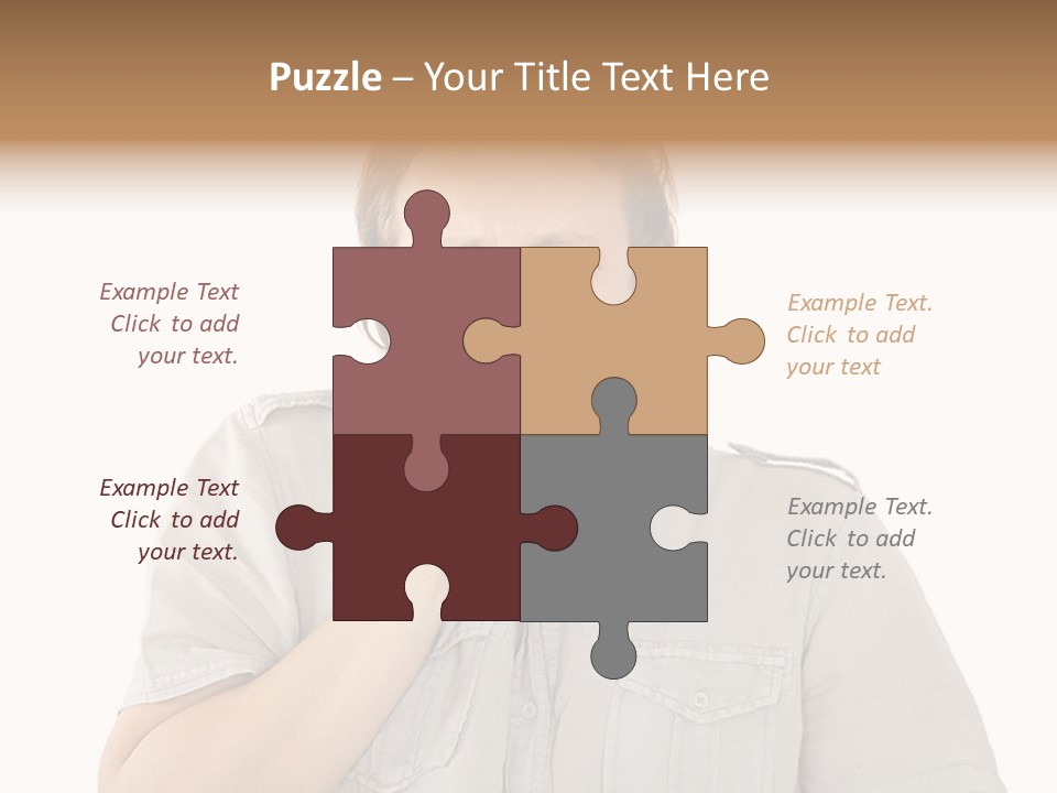 A Man Is Talking On A Cell Phone PowerPoint Template