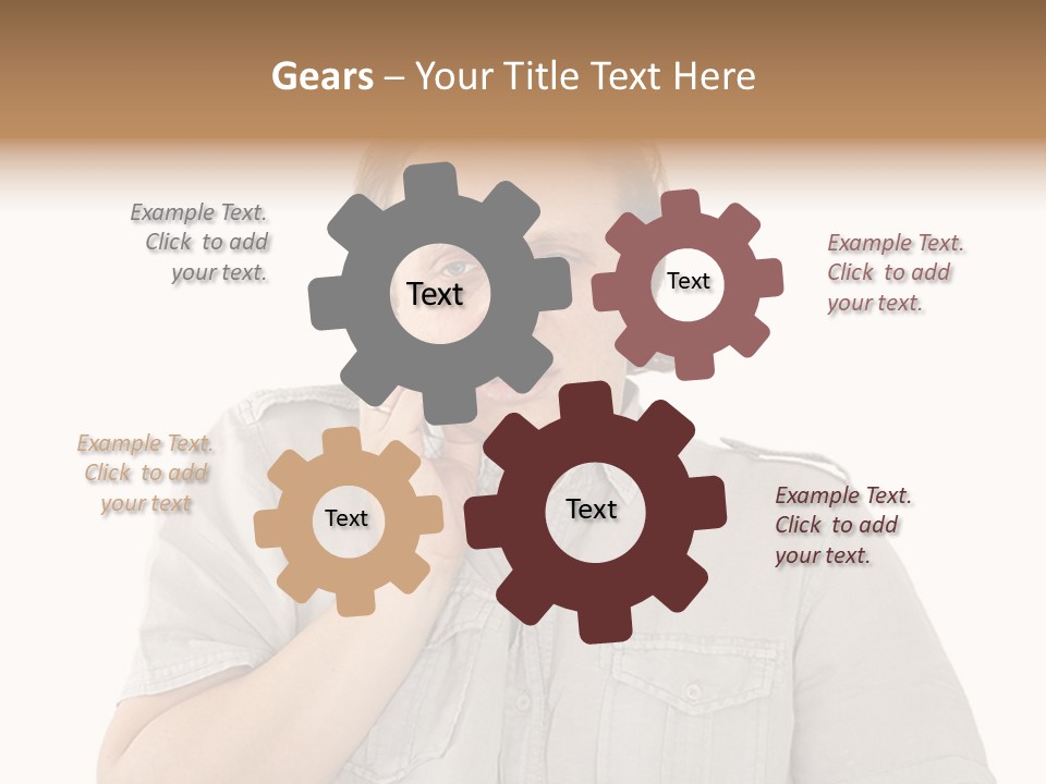 A Man Is Talking On A Cell Phone PowerPoint Template