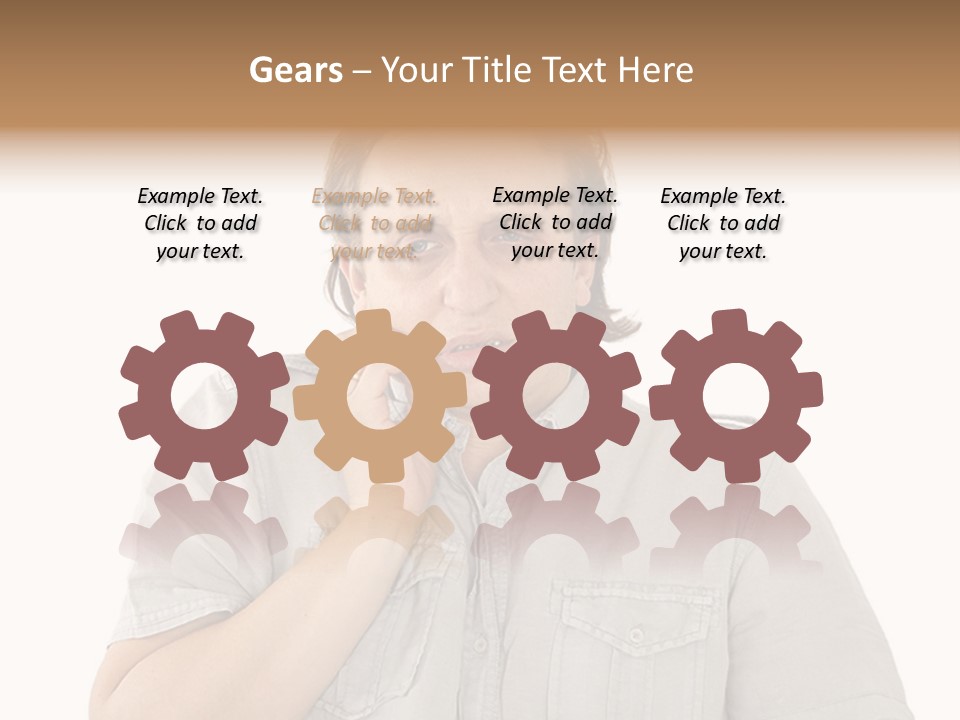 A Man Is Talking On A Cell Phone PowerPoint Template