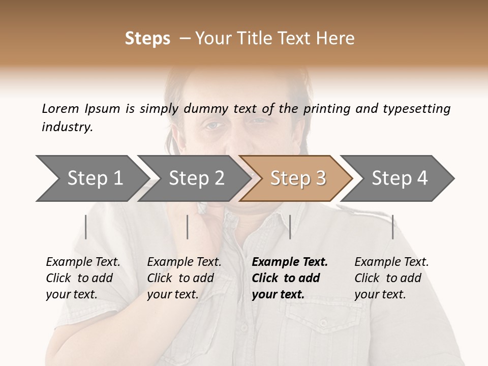 A Man Is Talking On A Cell Phone PowerPoint Template
