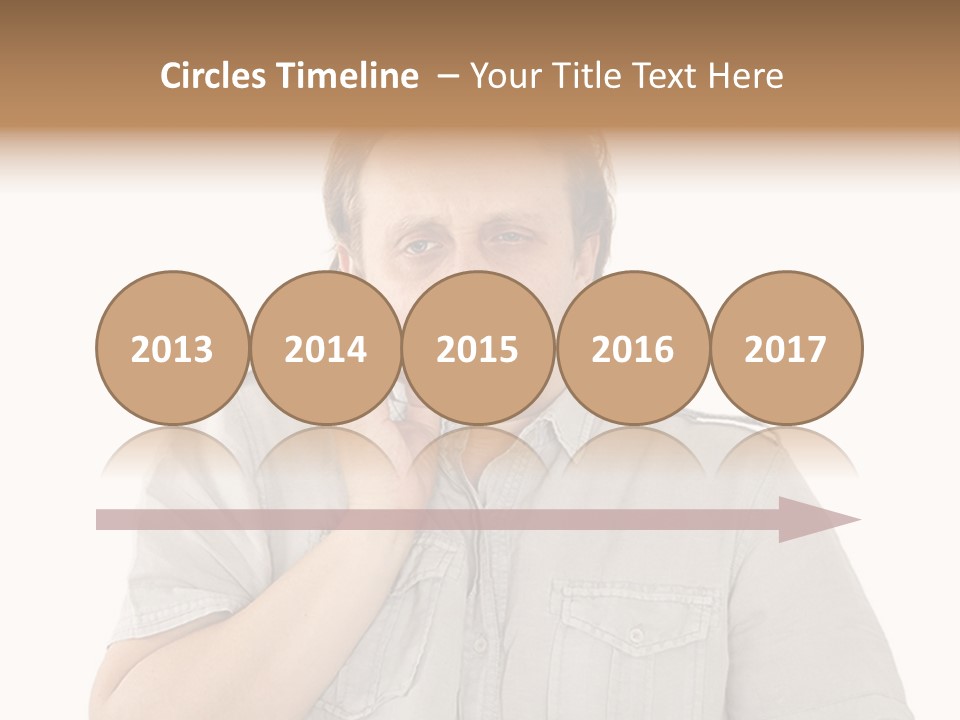 A Man Is Talking On A Cell Phone PowerPoint Template