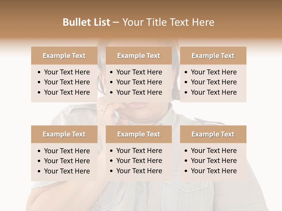 A Man Is Talking On A Cell Phone PowerPoint Template