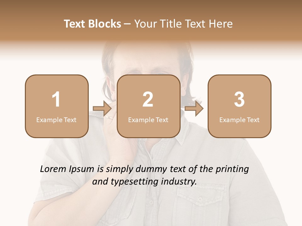 A Man Is Talking On A Cell Phone PowerPoint Template