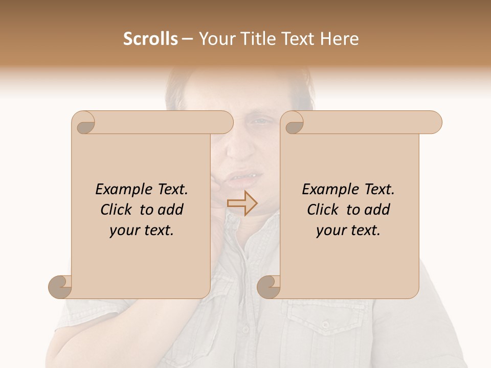 A Man Is Talking On A Cell Phone PowerPoint Template