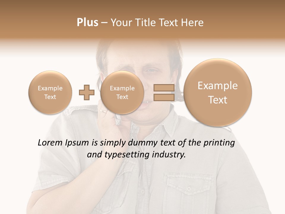 A Man Is Talking On A Cell Phone PowerPoint Template