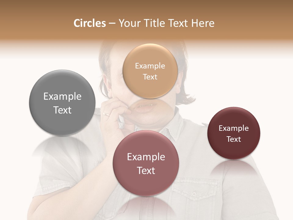 A Man Is Talking On A Cell Phone PowerPoint Template