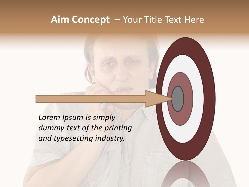 A Man Is Talking On A Cell Phone PowerPoint Template
