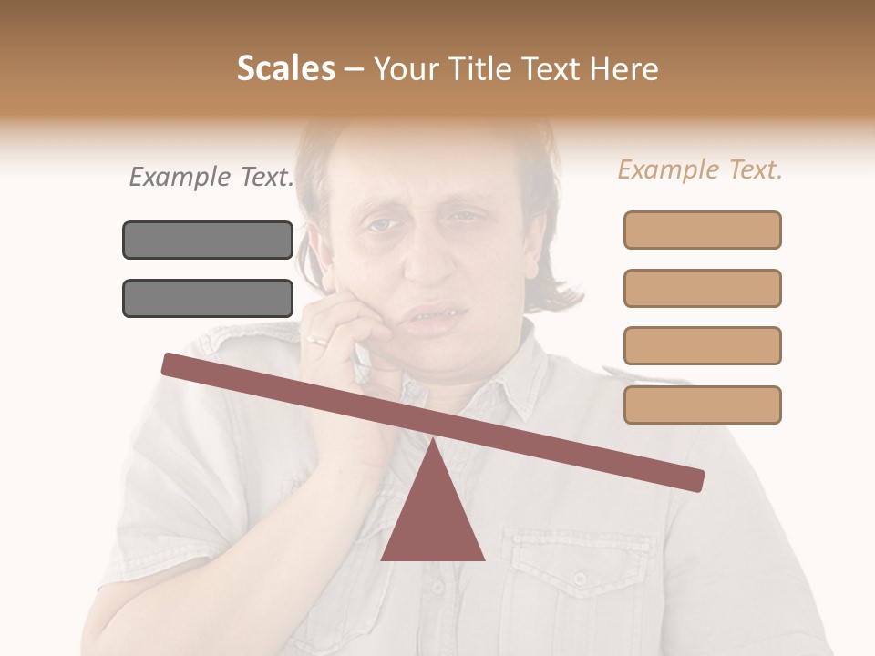 A Man Is Talking On A Cell Phone PowerPoint Template