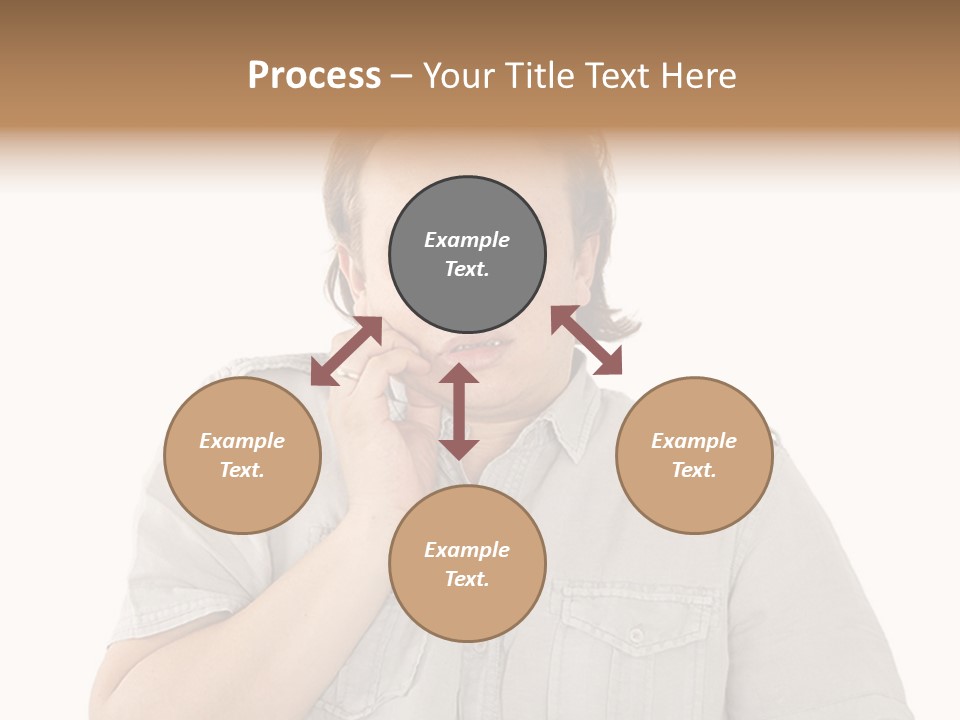 A Man Is Talking On A Cell Phone PowerPoint Template