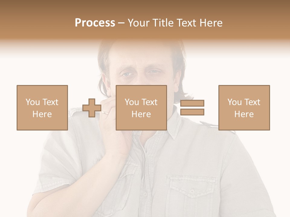 A Man Is Talking On A Cell Phone PowerPoint Template