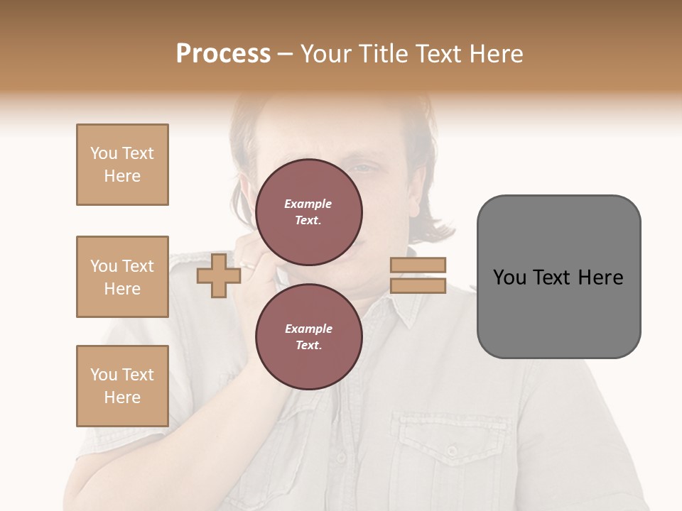 A Man Is Talking On A Cell Phone PowerPoint Template