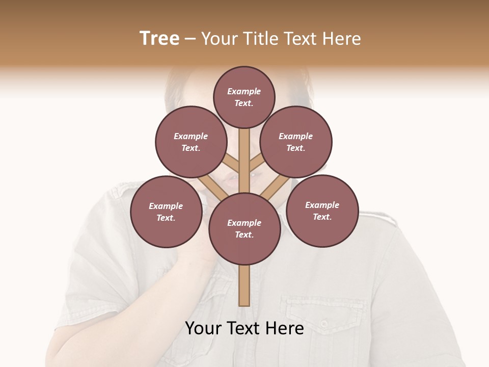 A Man Is Talking On A Cell Phone PowerPoint Template