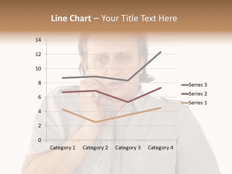 A Man Is Talking On A Cell Phone PowerPoint Template