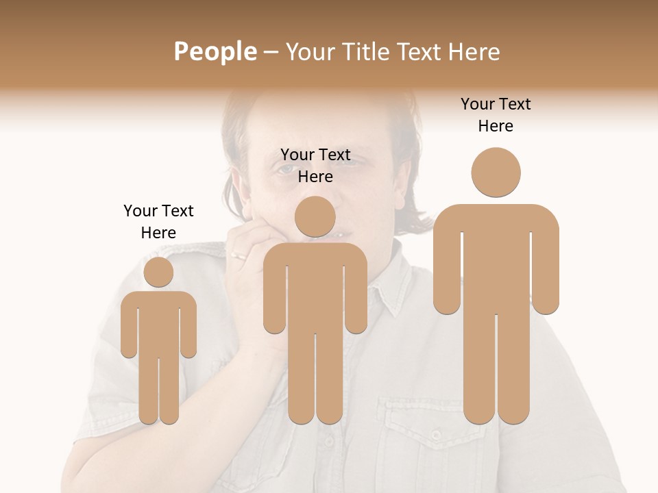 A Man Is Talking On A Cell Phone PowerPoint Template