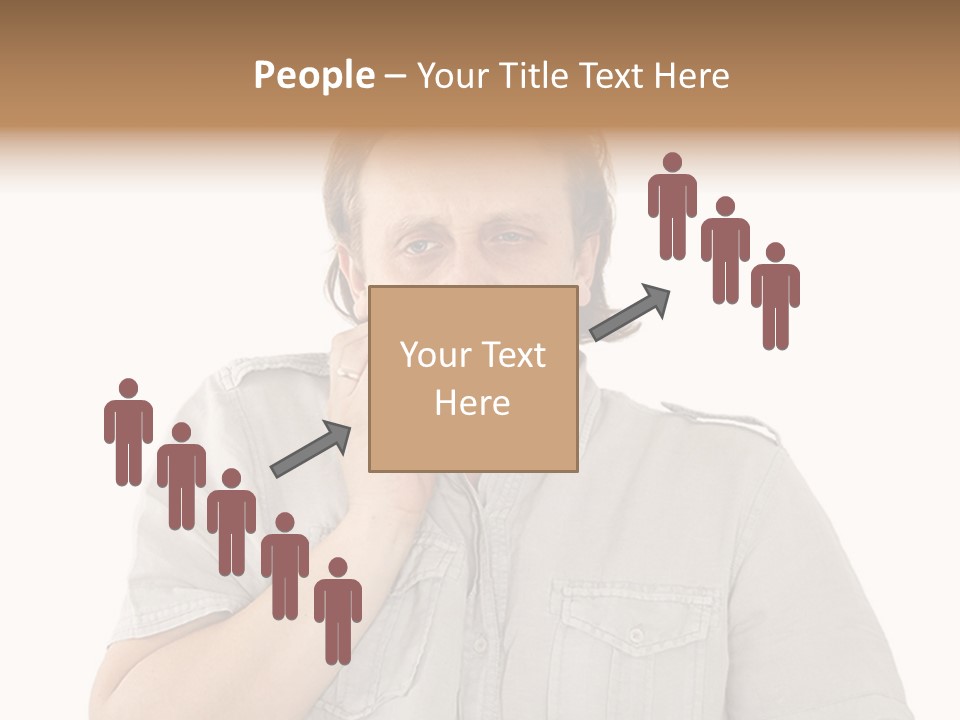 A Man Is Talking On A Cell Phone PowerPoint Template