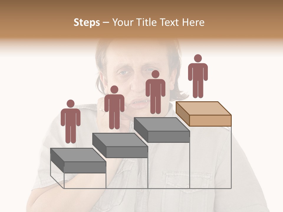 A Man Is Talking On A Cell Phone PowerPoint Template