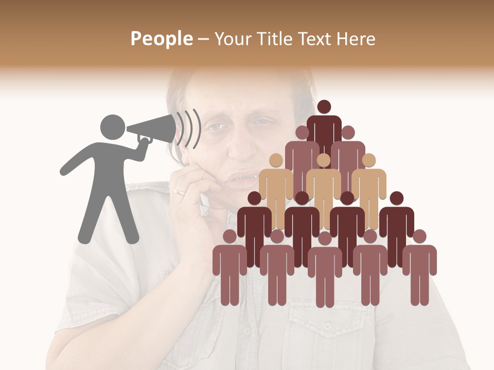 A Man Is Talking On A Cell Phone PowerPoint Template