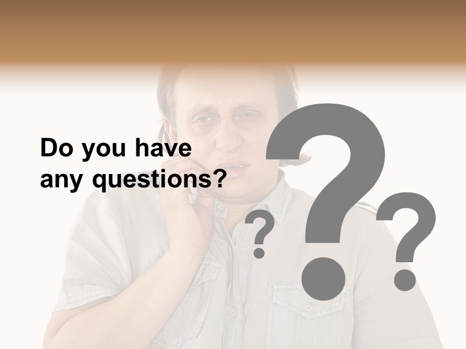 A Man Is Talking On A Cell Phone PowerPoint Template