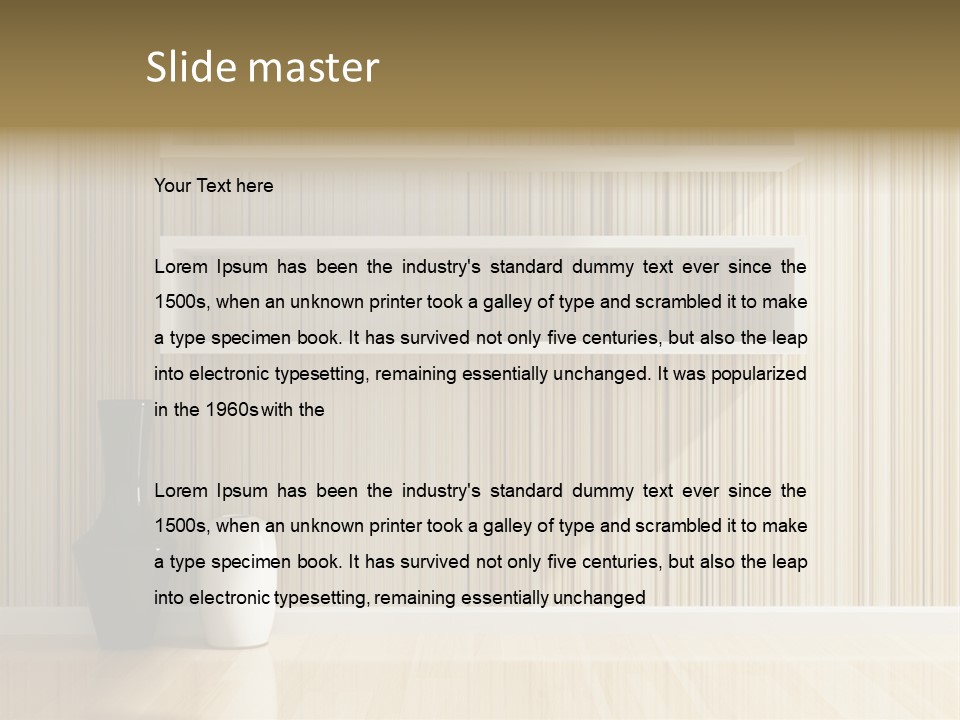 A White Shelf With A Vase On Top Of It PowerPoint Template