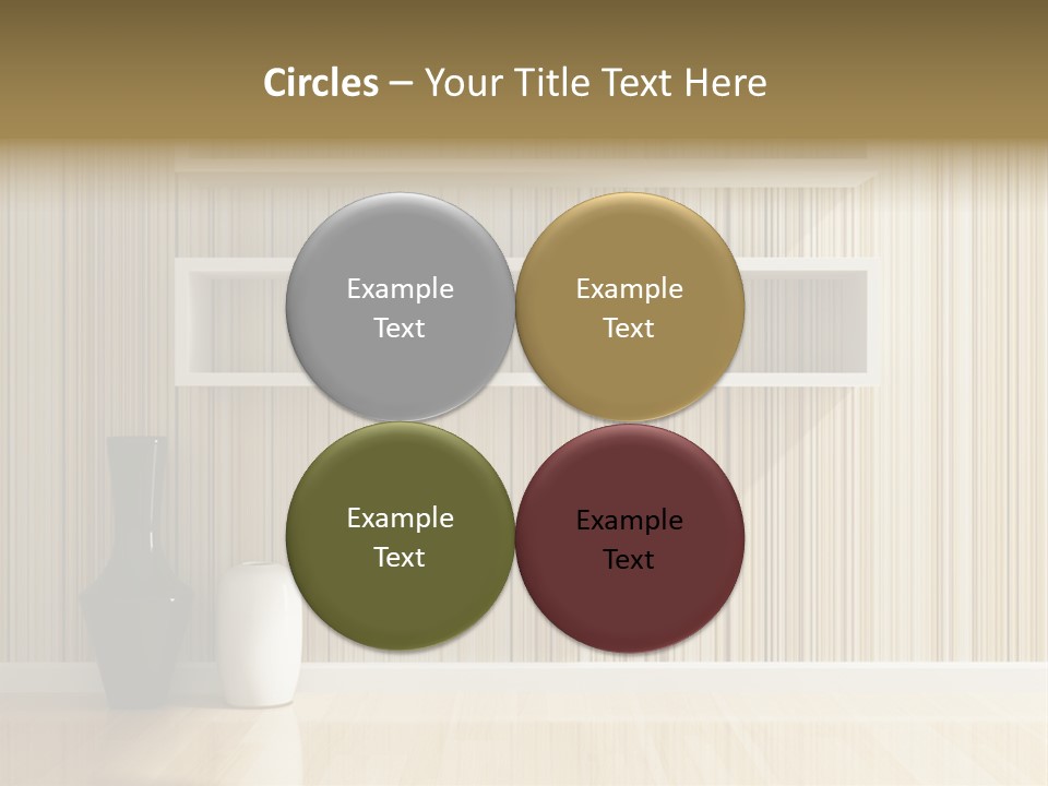 A White Shelf With A Vase On Top Of It PowerPoint Template