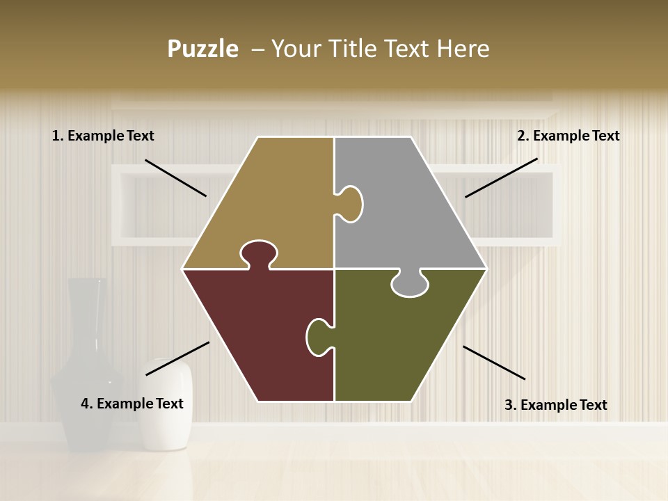 A White Shelf With A Vase On Top Of It PowerPoint Template