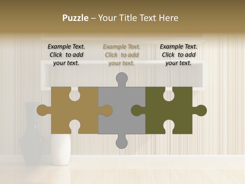 A White Shelf With A Vase On Top Of It PowerPoint Template