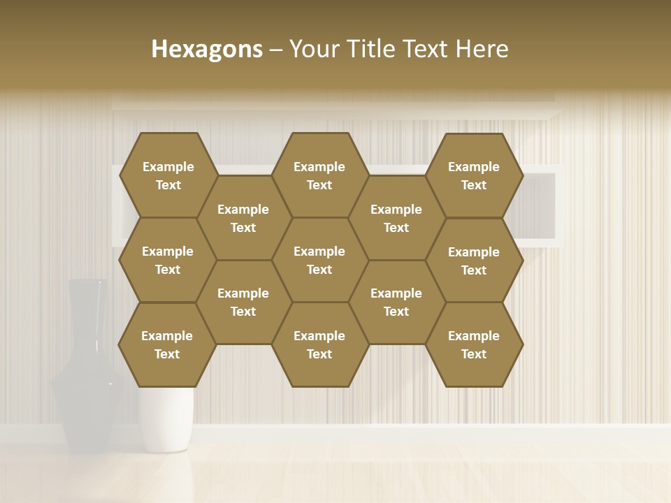 A White Shelf With A Vase On Top Of It PowerPoint Template