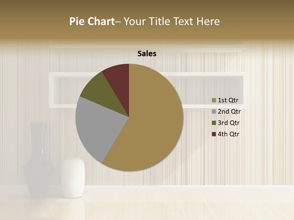 A White Shelf With A Vase On Top Of It PowerPoint Template