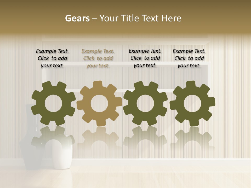 A White Shelf With A Vase On Top Of It PowerPoint Template