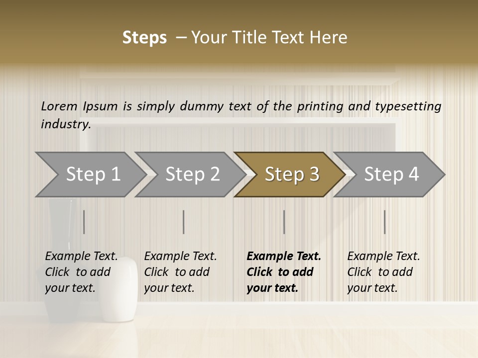 A White Shelf With A Vase On Top Of It PowerPoint Template