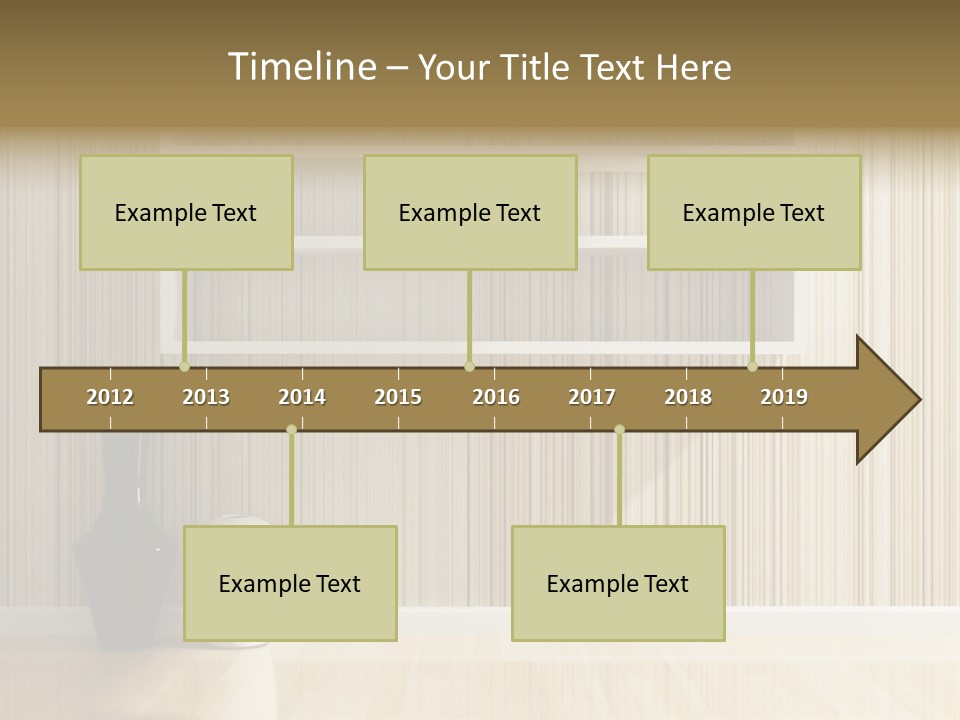 A White Shelf With A Vase On Top Of It PowerPoint Template