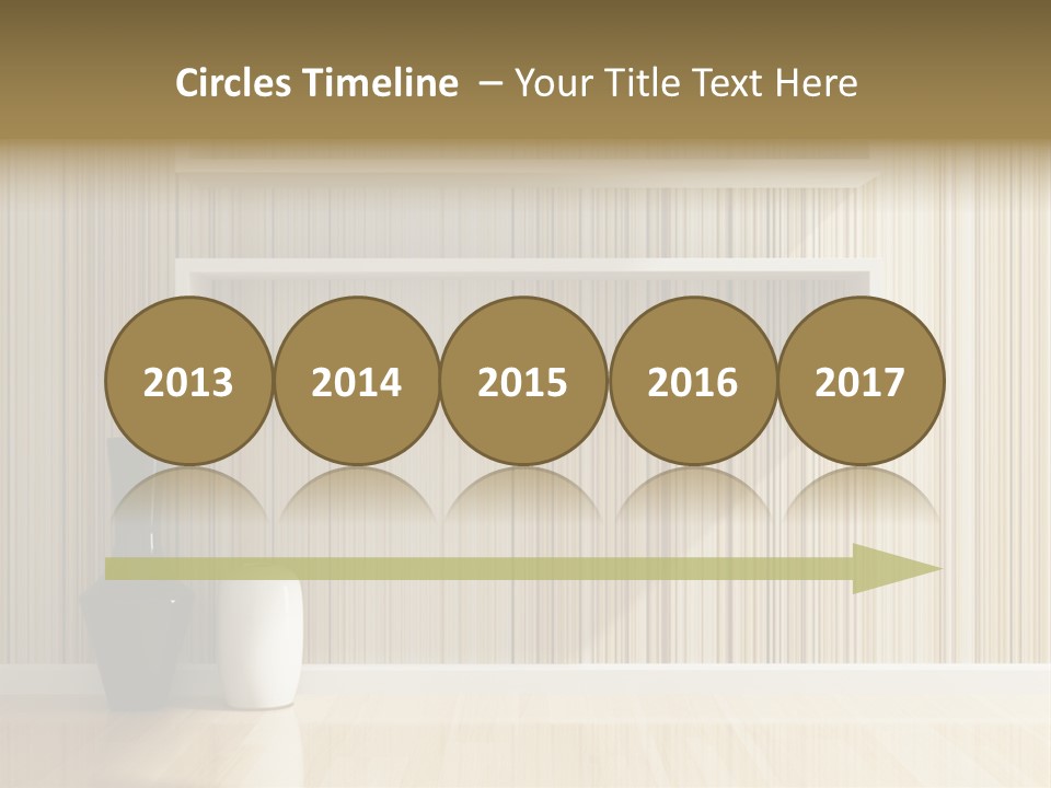 A White Shelf With A Vase On Top Of It PowerPoint Template