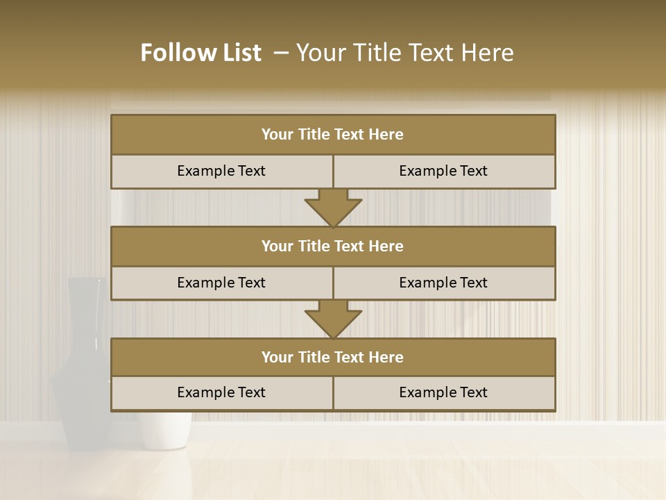 A White Shelf With A Vase On Top Of It PowerPoint Template