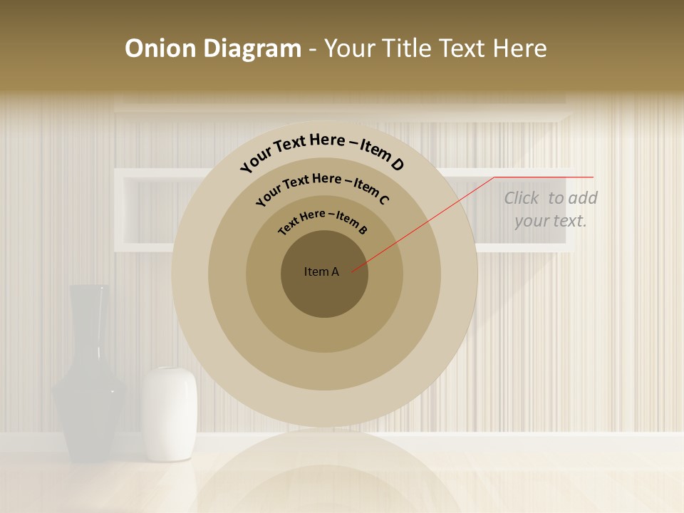 A White Shelf With A Vase On Top Of It PowerPoint Template