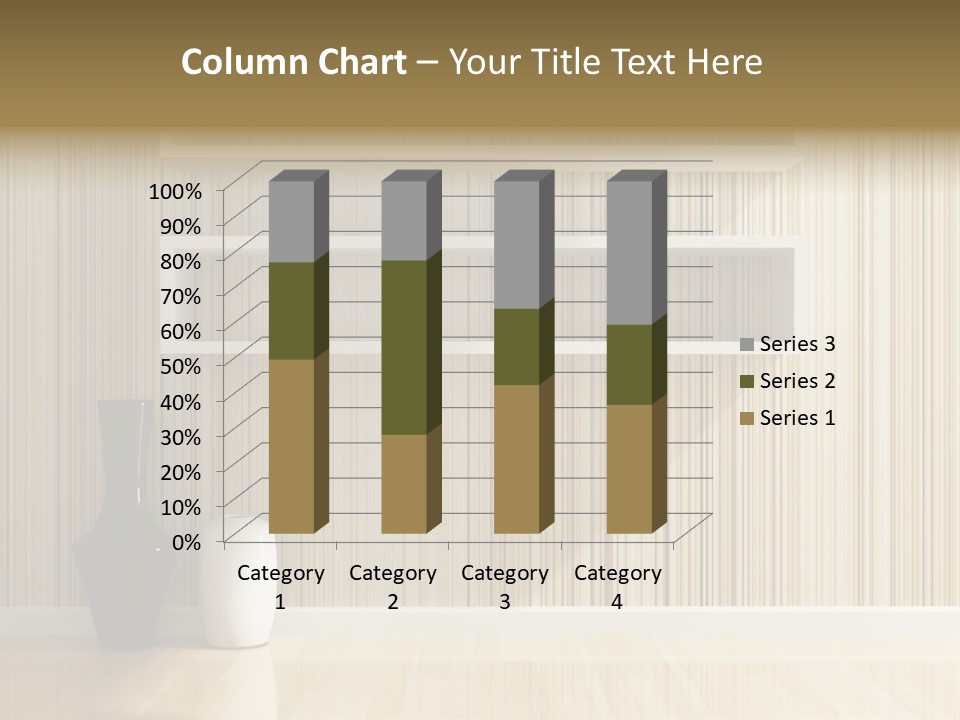 A White Shelf With A Vase On Top Of It PowerPoint Template