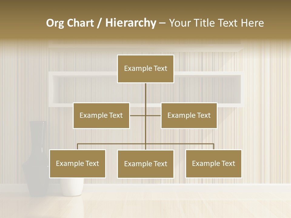 A White Shelf With A Vase On Top Of It PowerPoint Template