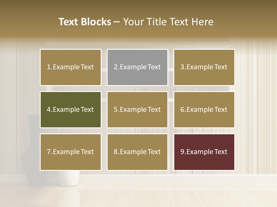 A White Shelf With A Vase On Top Of It PowerPoint Template