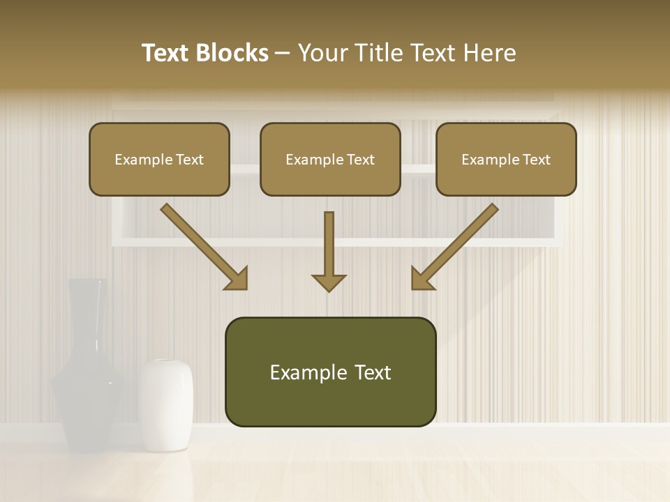 A White Shelf With A Vase On Top Of It PowerPoint Template