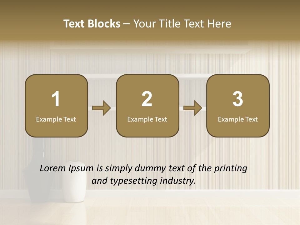 A White Shelf With A Vase On Top Of It PowerPoint Template