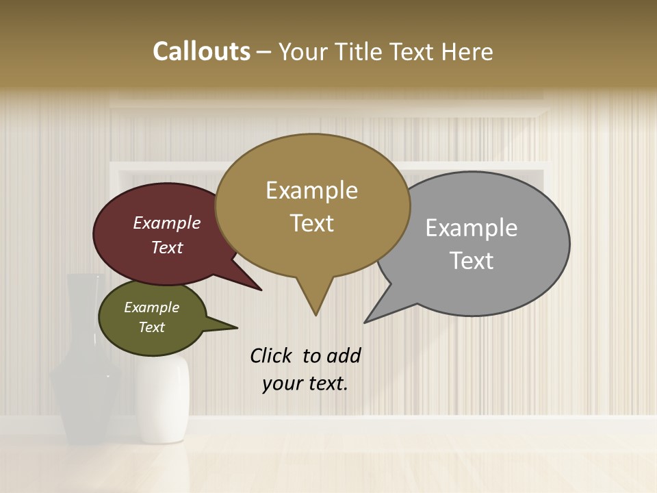 A White Shelf With A Vase On Top Of It PowerPoint Template