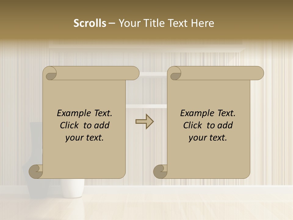 A White Shelf With A Vase On Top Of It PowerPoint Template